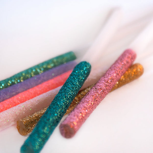 Multicolour Dipped Glitter Candles x16