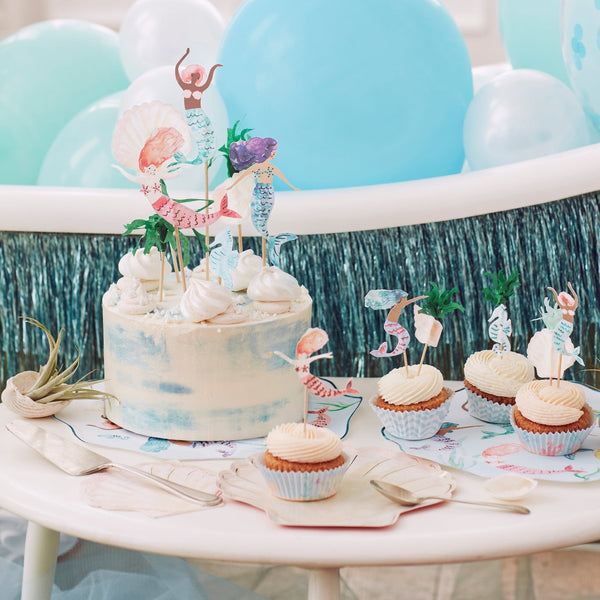 Meri Meri Mermaid Cake Toppers, x7