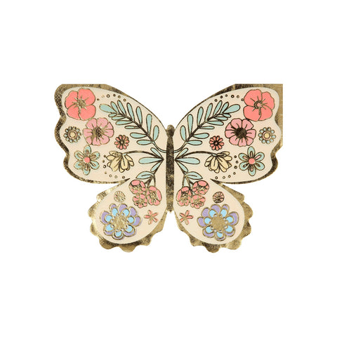 Meri Meri Floral Butterfly Napkins, x 16