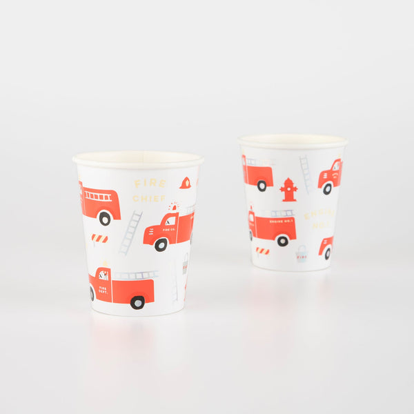 Fire Truck Cups (x 8)