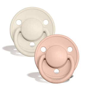 BIBS De Lux 2 PACK Ivory/Blush Silicone One Size