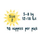 Kit & Kin eco nappies Size 2 Bundle OFFER, 4-8kg (40 x 4 packs, 160 nappies)