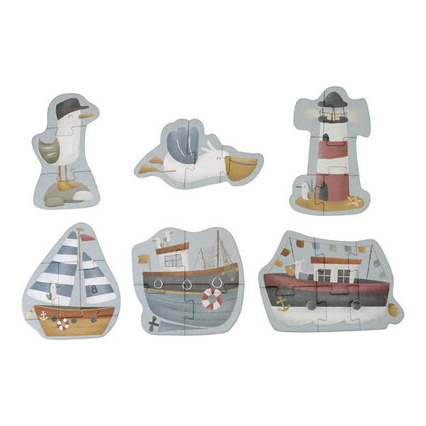 6 in 1 Puzzles Sailors Bay - Little Dutch