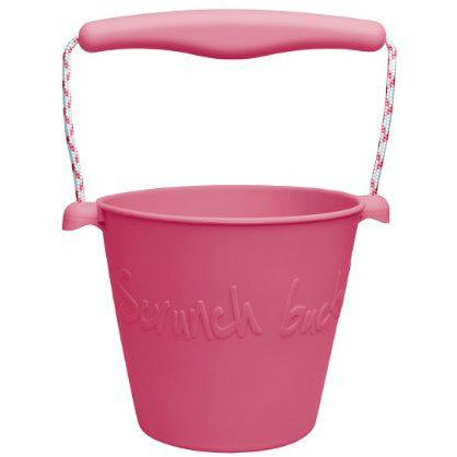 Scrunch Beach Bucket, Foldable - Dark Pink