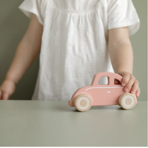 Wooden Toy Car Pink