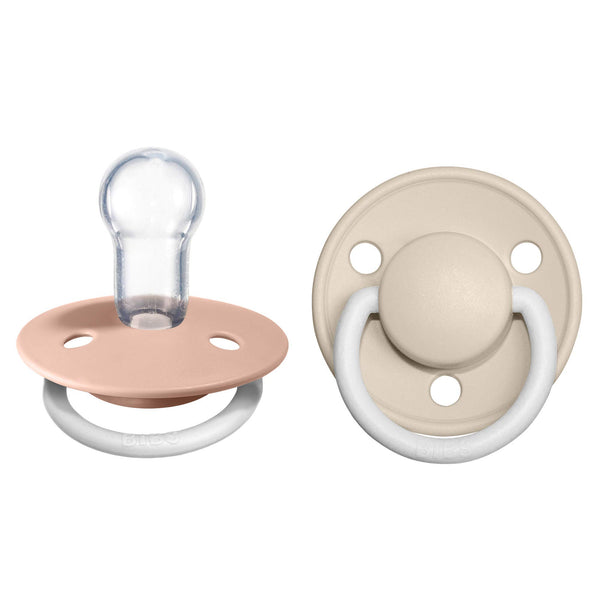 BIBS De Lux 2 PACK Blush Glow/Vanilla Glow Silicone One Size