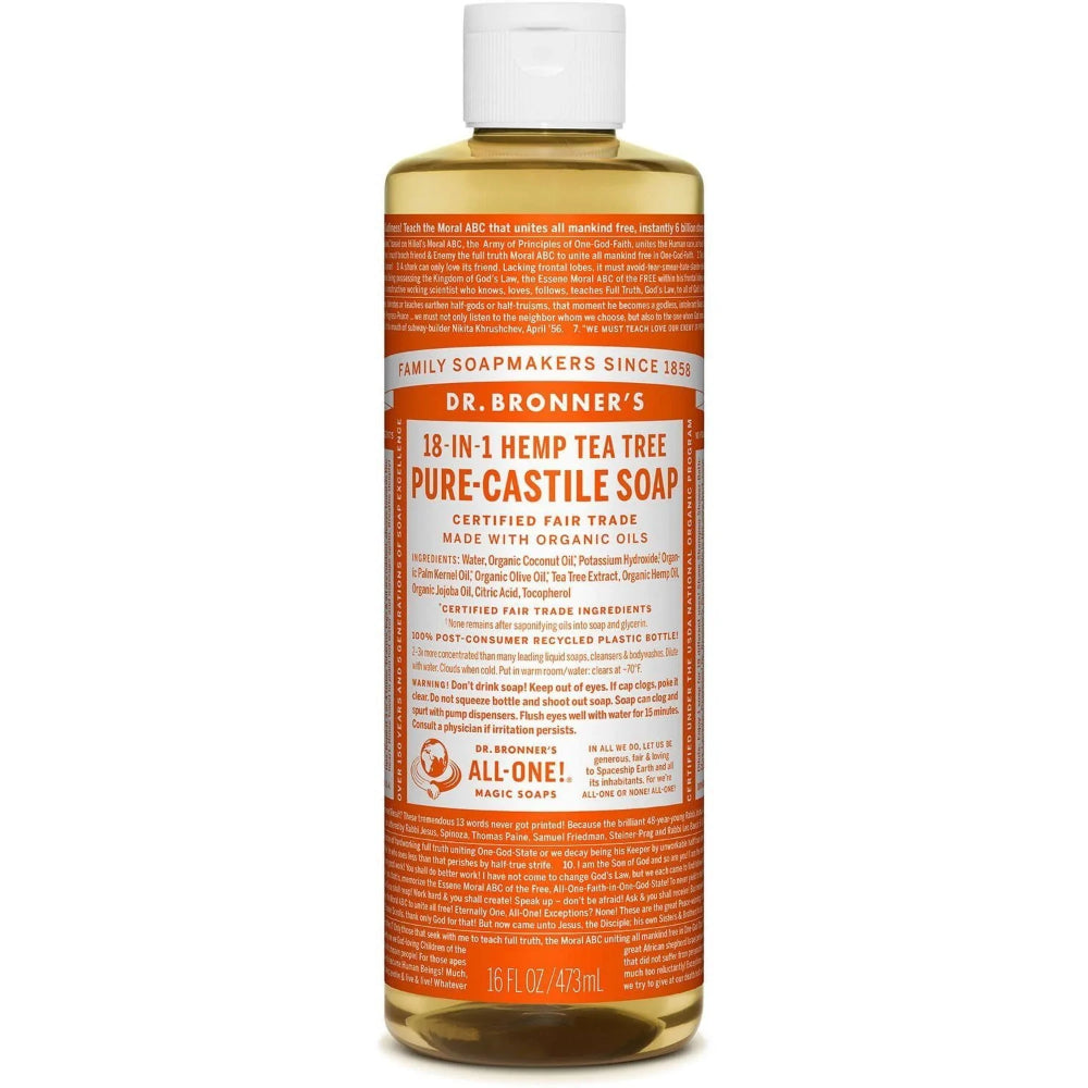 Dr Bronner's Pure Castile Soap Tea Tree, 475ml