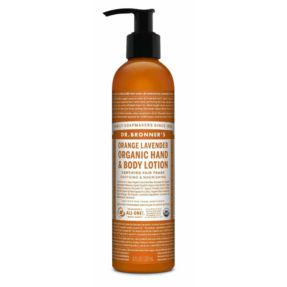 Dr. Bronner's Body Lotion Orange Lavender, 240ml