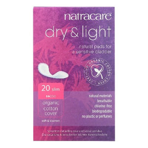 Natracare Dry & Light Incontinence Slim Pads x20