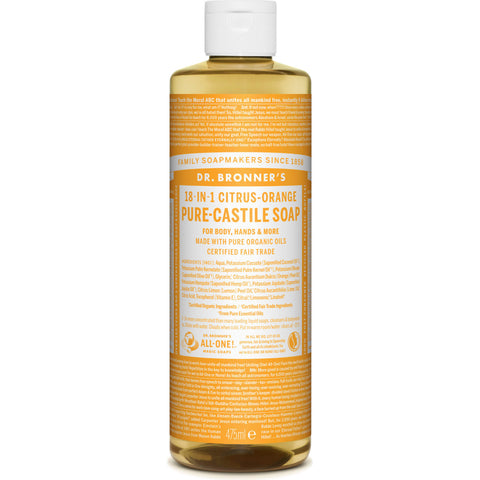 Dr Bronner's Pure Castile Soap Citrus Orange, 475ml