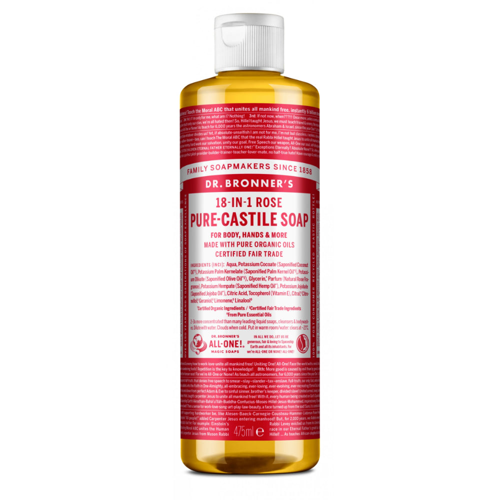 Dr Bronner's Pure Castile Soap Rose, 475ml