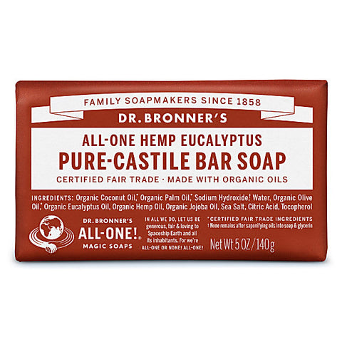 Dr Bronner's Pure Castile Bar Soap Eucalyptus, 140g