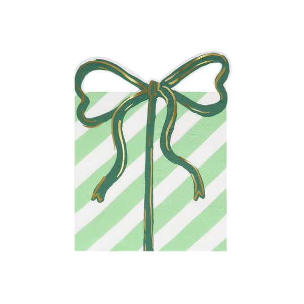 Present With Bow Napkins (x 16)