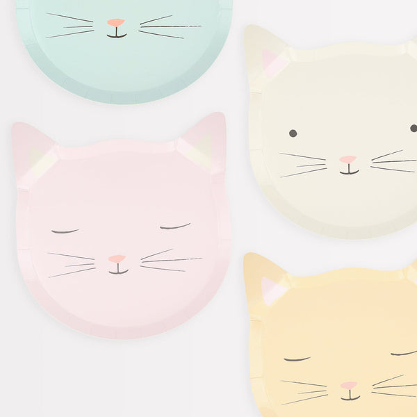 Cute Kitten Plates (x 8)