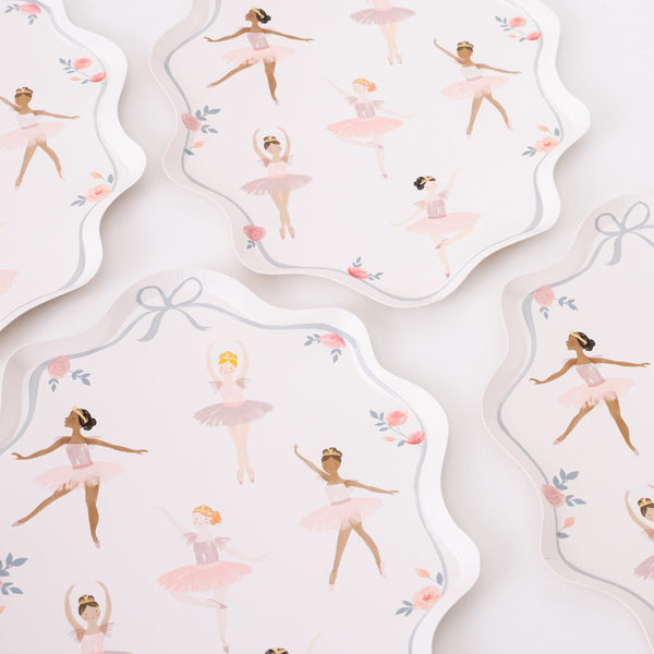 Ballerina Plates (x 8)