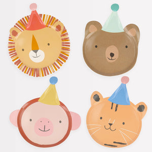 Animal Parade Die Cut Plates (x 8)