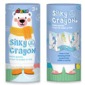 Silky Crayons Polar Bear, 12 Colours