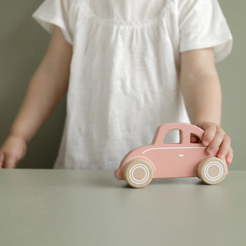 Wooden Toy Car Pink