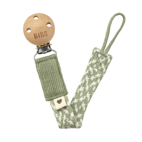 Bibs Pacifier Clip Sage / Ivory