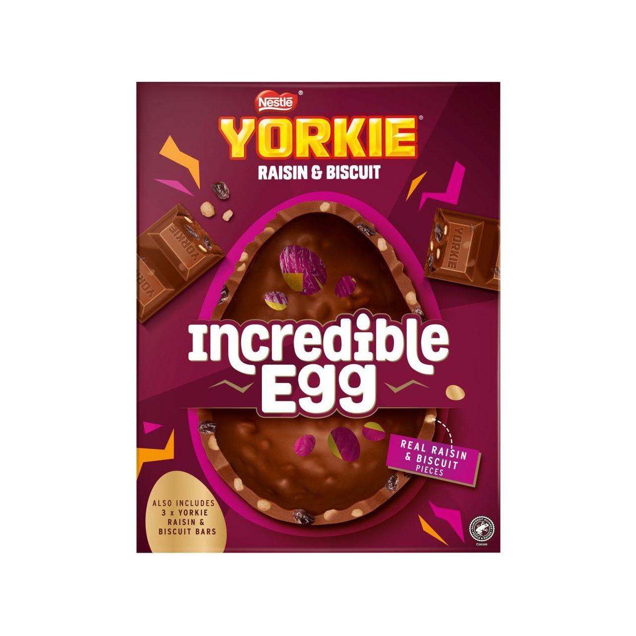 Yorkie Raisin & Biscuit Incredible Egg 522g