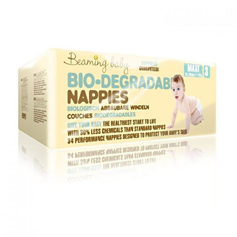 Beaming Baby Biodegradable Nappies Maxi Size 3, 7 to 11 kg, 34 nappies