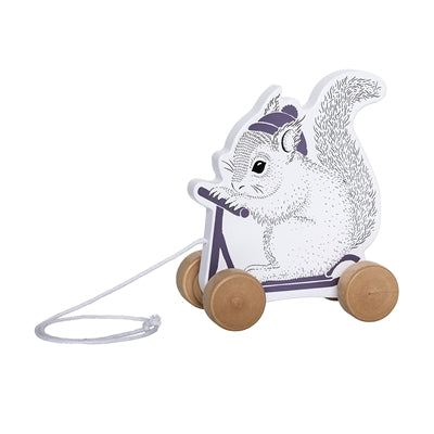 Pull Along Toy, White, MDF
