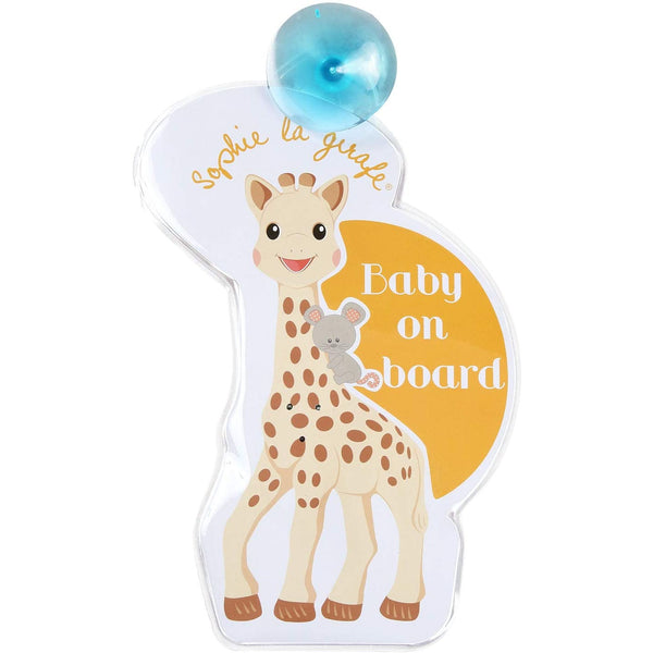 Sophie la girafe Flashing Baby on Board Car Sign with Suction Pad