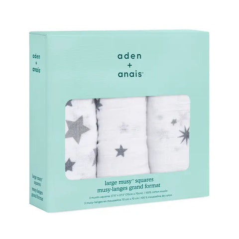 aden + anais muslin squares - twinkle 3-pack
