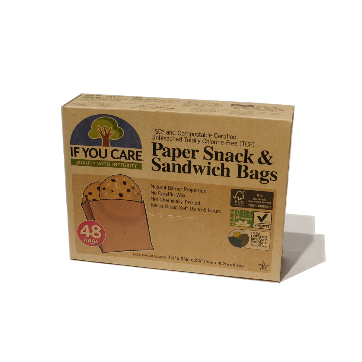 If You Care - Paper Snack & Sandwich Bags, 48 pcs