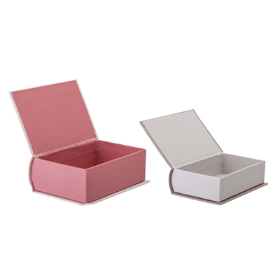 Storagebox w/Lid, Rose, Cardboard