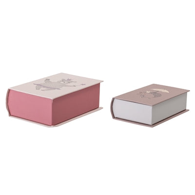 Storagebox w/Lid, Rose, Cardboard