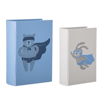 Storagebox w/Lid, Blue, Cardboard