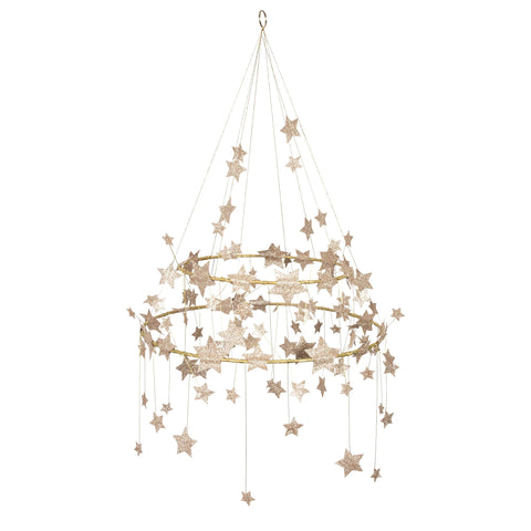 Meri Meri - Gold glittering star chandelier