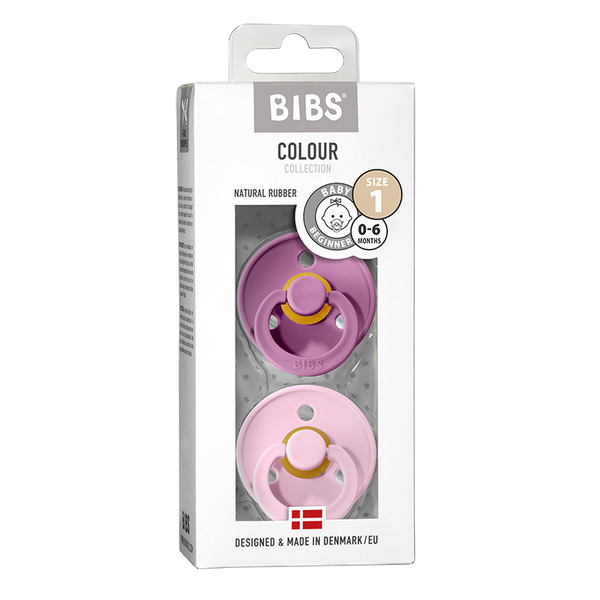 BIBS Colour 2 PACK Lavender/Baby Pink