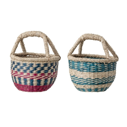 Sadorina Basket, Multi-color, Seagrass