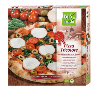 Organic pizza tricolore