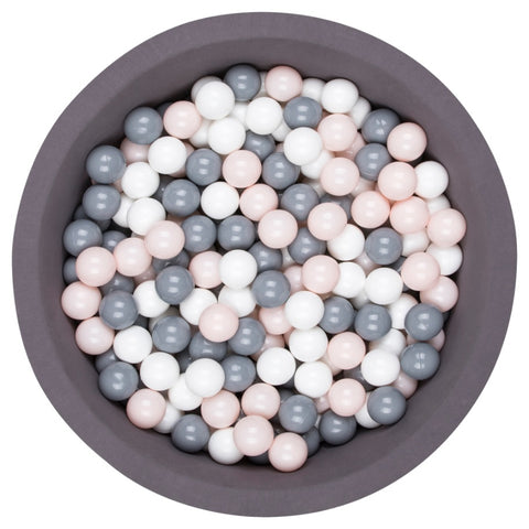 Larisa & Pumpkin Grey Ball Pit with 200 (Grey/Powder/White) Balls