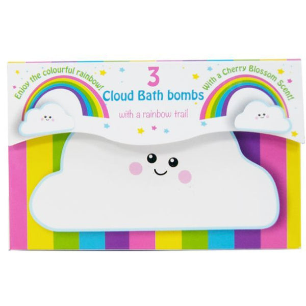 Mini-U Cloud Bath Bomb with Rainbow Trail 3 x130g