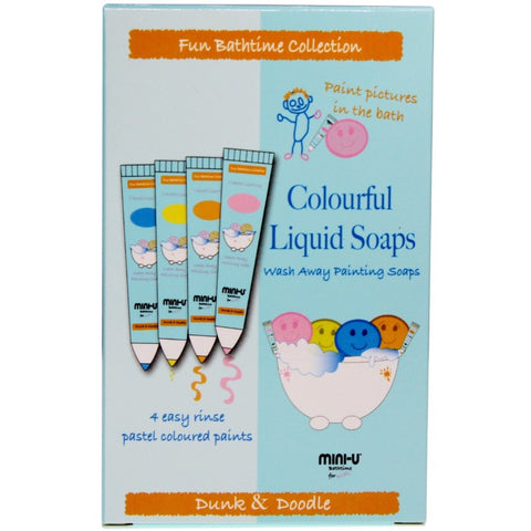 Mini-U Dunk and Doodle Colourful Liquid Soap 4 x 20ml
