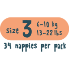 Kit & Kin eco nappies Size 3, 6-10kg (34 pack)