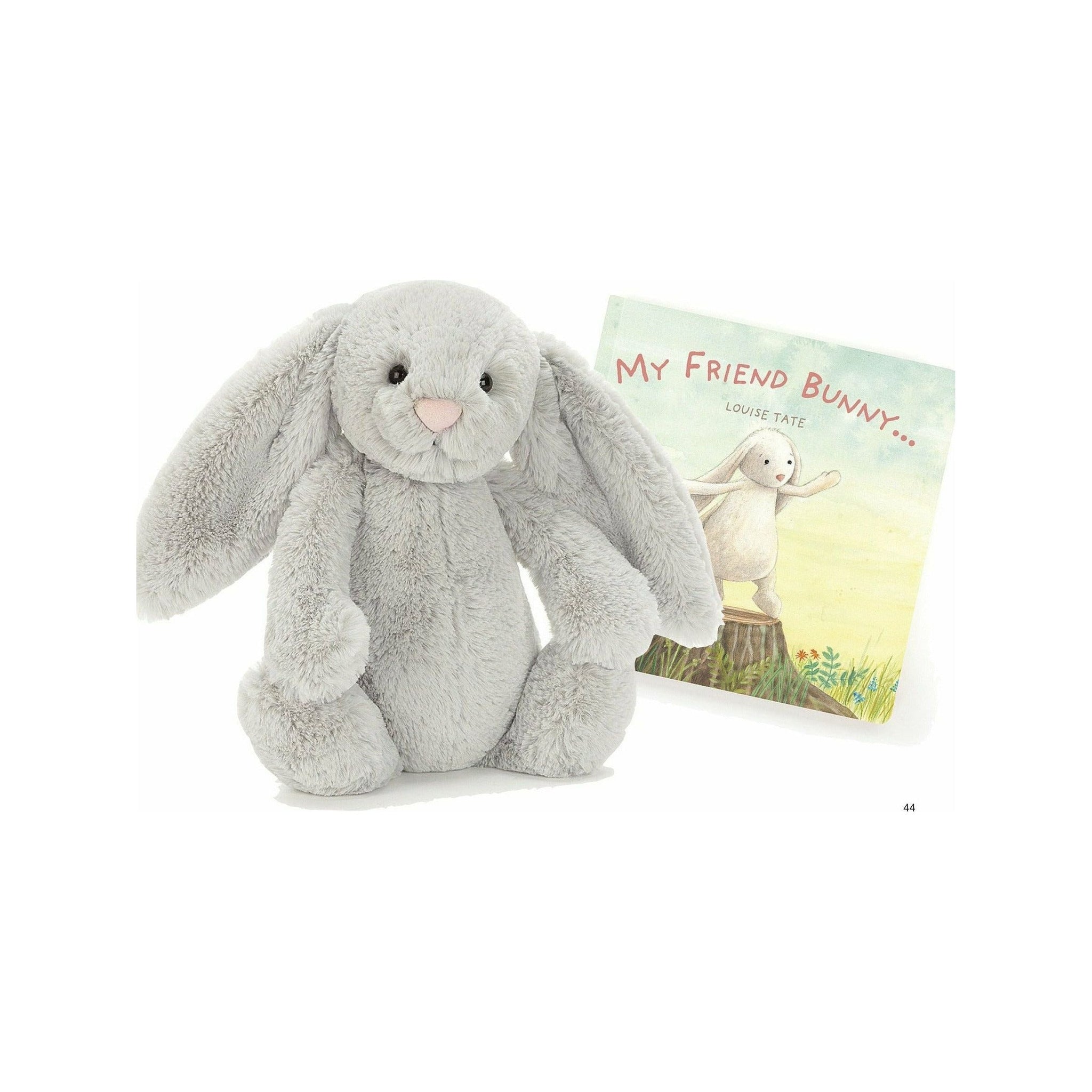 Bashful Silver Bunny + Book