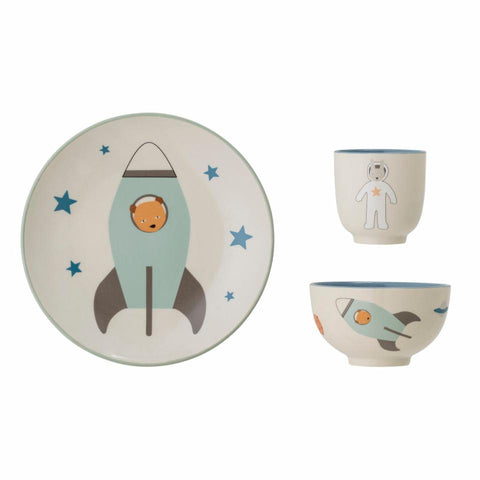 Space Tableware, Blue, Stoneware