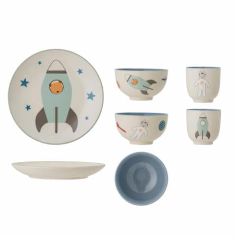 Space Tableware, Blue, Stoneware