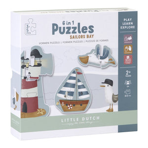 6 in 1 Puzzles Sailors Bay - Little Dutch