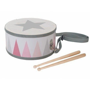 Jabadabado wooden drum pastel pink
